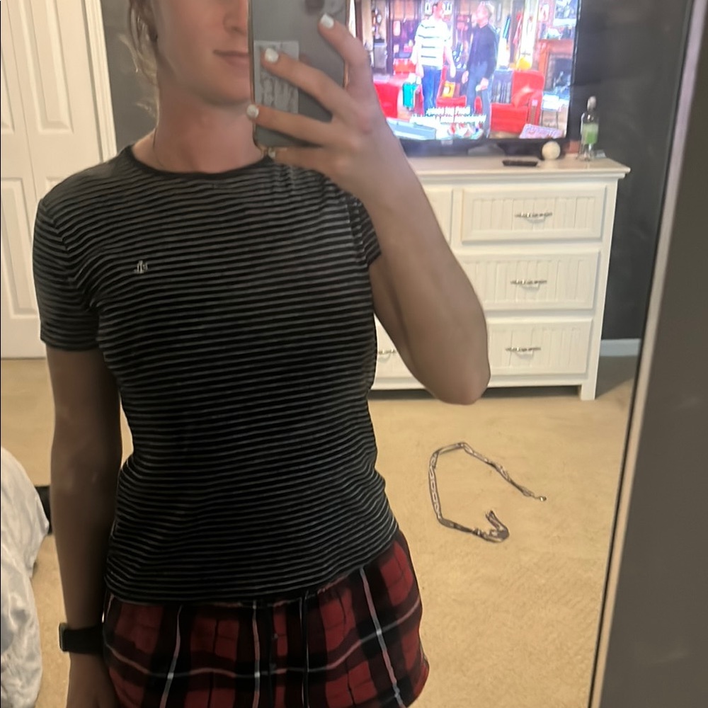 Ralph Lauren Navy and White Striped Women's Top